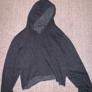 Gray crop hoodie